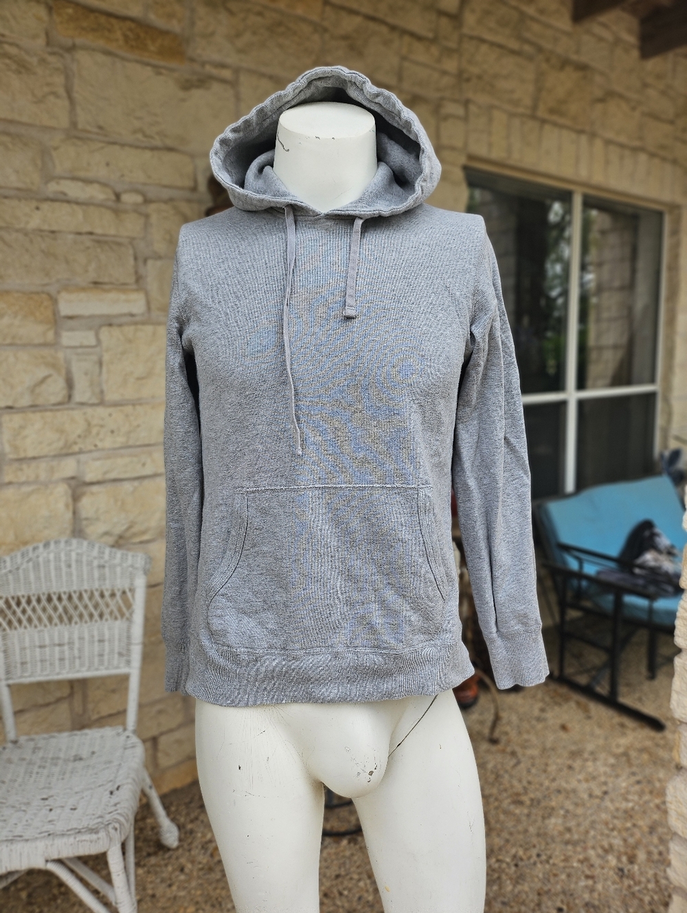 Reigning Champ 100% Cotton Gray Zip-Up Sweater Hoodie Small